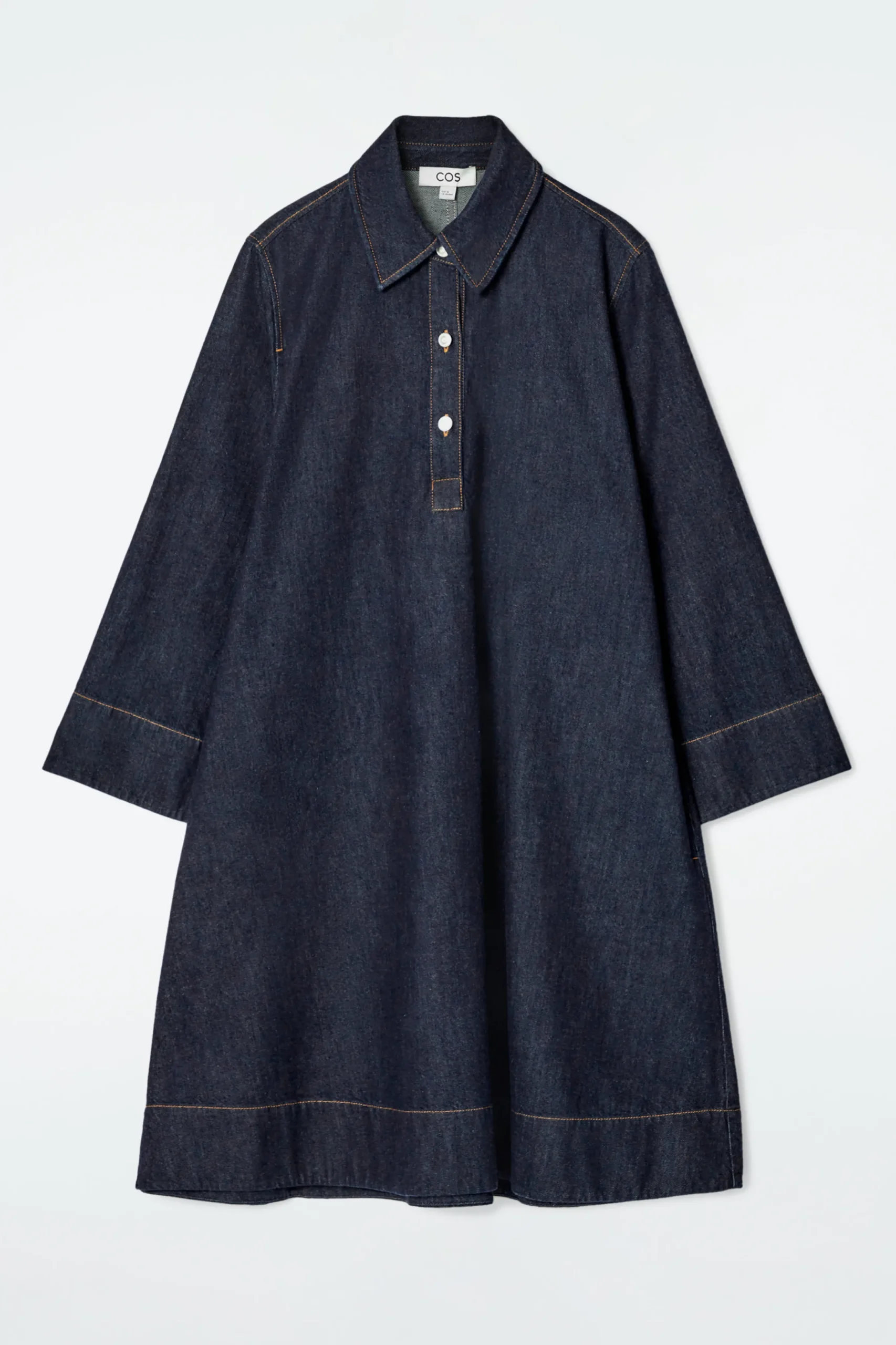 COS Klänningar & Jumpsuits | Utvald Denim*A-LINJESKUREN SKJORTKLÄNNING I DENIM MED MINILÄNGD