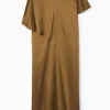 COS Klänningar & Jumpsuits*ASYMMETRISK MIDIKLÄNNING I SATIN