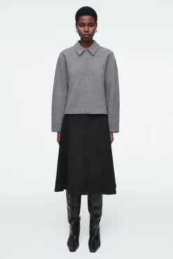COS Stickat | Matchande Set*BOILEDWOOL ZIPUP CARDIGAN