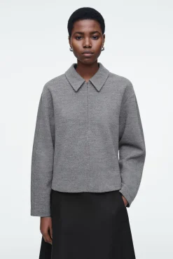 COS Stickat | Matchande Set*BOILEDWOOL ZIPUP CARDIGAN