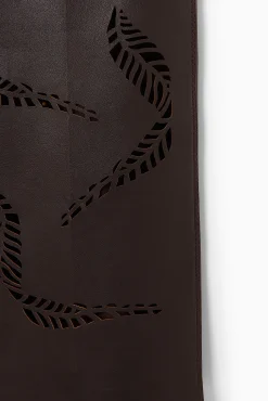 COS Byxor*BRODERADE BYXOR I LÄDER MED WORKERDESIGN