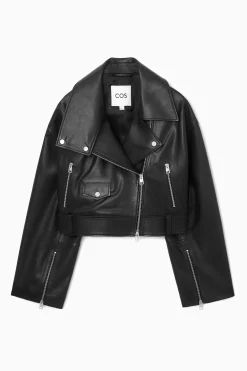 COS Jackor & Kappor | Matchande Set*CROPPAD BIKERJACKA I LÄDER MED OVERSIZE-DESIGN