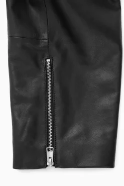 COS Jackor & Kappor | Matchande Set*CROPPAD BIKERJACKA I LÄDER MED OVERSIZE-DESIGN