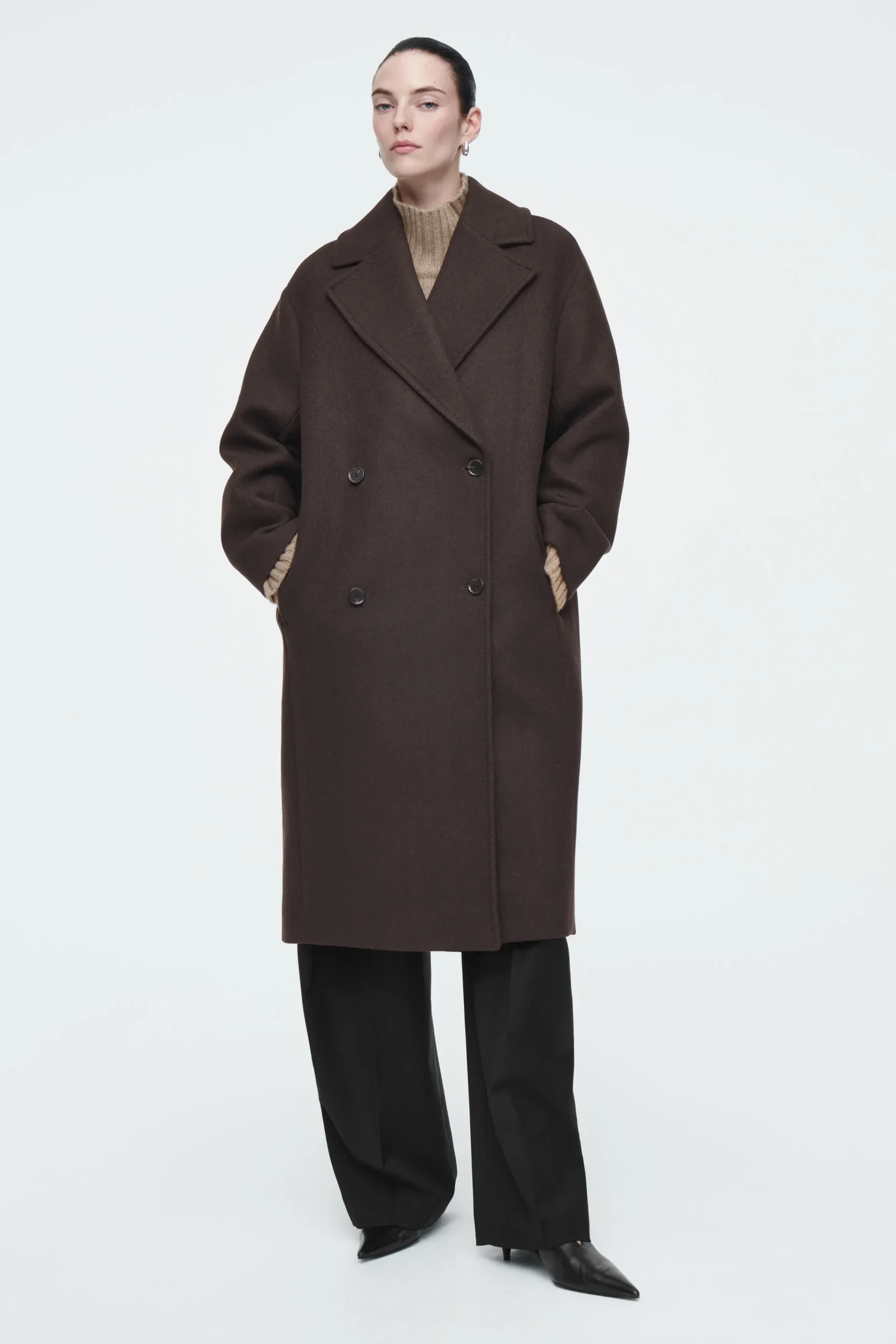 COS Jackor & Kappor*DOUBLEBREASTED WOOLHERRINGBONE COAT