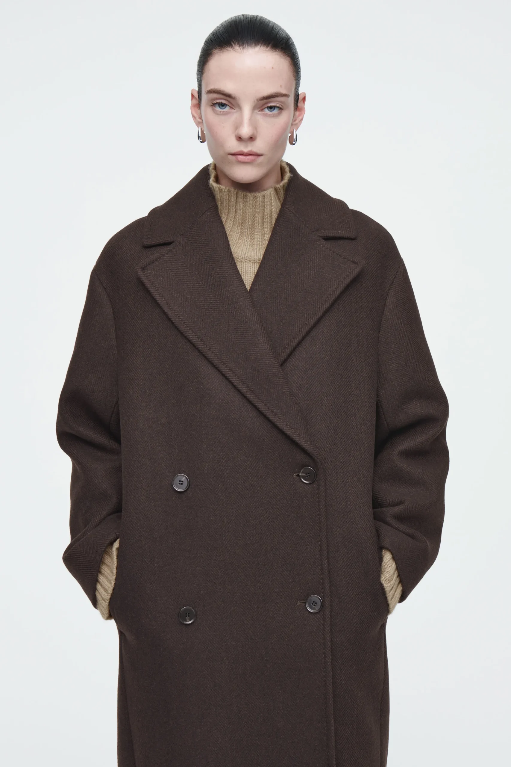 COS Jackor & Kappor*DOUBLEBREASTED WOOLHERRINGBONE COAT
