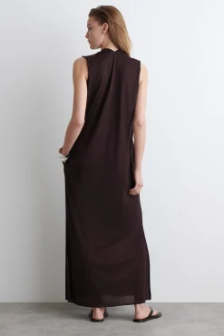 COS Klänningar & Jumpsuits*DRAPERAD V-RINGAD MAXIKLÄNNING