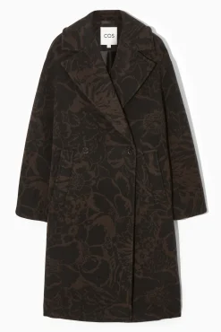 COS Jackor & Kappor*DUBBELKNÄPPT BLOMMIG OVERSIZE-KAPPA I ULL