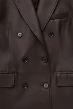 COS Jackor & Kappor*DUBBELKNÄPPT OVERSIZE-KAPPA I LÄDER