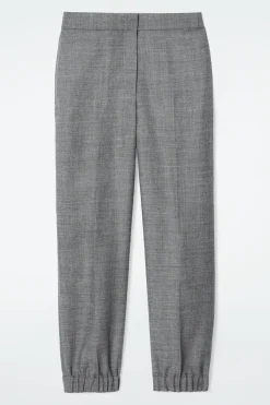 COS Kavajer & Skräddat | Byxor*ELASTICATED WOOLFLANNEL TROUSERS