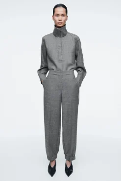 COS Kavajer & Skräddat | Byxor*ELASTICATED WOOLFLANNEL TROUSERS