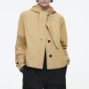 COS Jackor & Kappor*KORT TRENCHCOAT MED AVTAGBAR HUVA