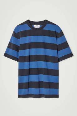 COS T-shirts*LEDIG T-SHIRT I RANDIG BOMULL