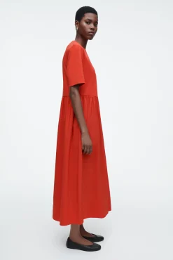 COS Klänningar & Jumpsuits | Tangerine Tones*MIDIKLÄNNING MED KONTRASTERANDE PANELER