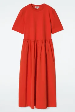 COS Klänningar & Jumpsuits | Tangerine Tones*MIDIKLÄNNING MED KONTRASTERANDE PANELER