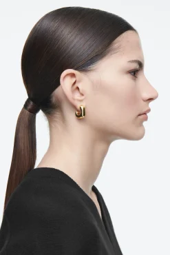 COS Smycken*MINI GROVA KANTIGA HOOP-ÖRHÄNGEN