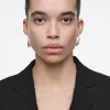 COS Smycken*OMAKA SPIRALFORMADE HOOPS MED PÄRLOR