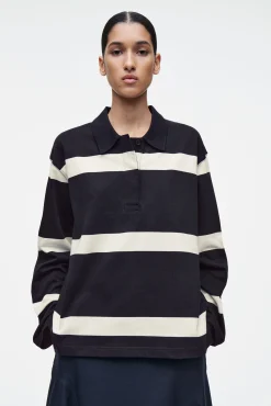 COS T-shirts | Toppar*RANDIG LÅNGÄRMAD PIKÉTRÖJA MED LEDIG PASSFORM