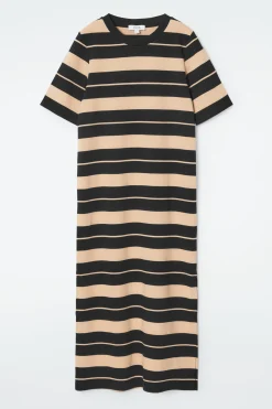 COS Klänningar & Jumpsuits*RANDIG T-SHIRTKLÄNNING I MIDILÄNGD