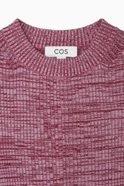 COS Klänningar & Jumpsuits*RIBBSTICKAD MIDIKLÄNNING MED MELERING