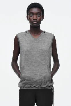COS Stickat | Toppar*ÄRMLÖS HOODIE I MERINOULL