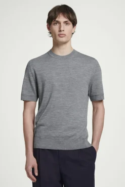 COS Stickat | T-shirts*STICKAD T-SHIRT I MERINOULL MED SMAL PASSFORM