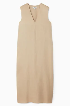COS Klänningar & Jumpsuits*V-RINGAD KLÄNNING I LINNEBLANDNING